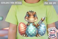 Cute Animal Dinosaur Sublimation Design PNG Spring Dino Product Image 1
