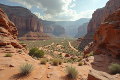 Desert Canyon Landscape Background Wallpaper Product Image 1