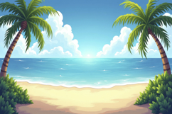 Tropical Beach Background Product Image 1