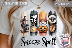 Halloween Watercolor Brushstrokes PNG Funny Ghost Design Product Image 1