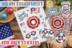 4th July sticker sheet USA Scrapbook PNG Independent Day Product Image 1