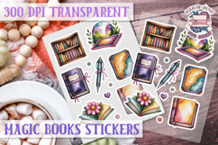 Magic Books sticker sheet Rainbow Love Read PNG Book Lovers Product Image 1