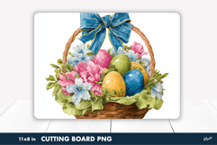 Easter Basket Sublimation PNG, Kitchen Cutting Board Product Image 1