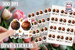 Love sticker Sheet Valentine Day Lovers Funny Sweets PNG Product Image 1