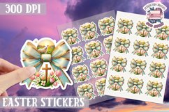 Easter Bow sticker Cute Coquette Love PNG Funny Bows Product Image 1
