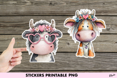 Funny Retro Animal Sticker PNG, Hippie Animal PNG Product Image 1