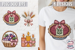 Fall Patchwork Clipart PNG Sublimation 4 Designs Product Image 1