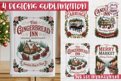 Christmas Vintage Quote Clipart PNG Sublimation 4 Design Product Image 1