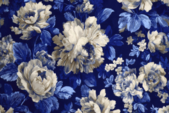 Blue Flower Pattern Background Product Image 1