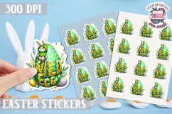 Easter Kids sticker Cute Bunny PNG Spring Hunt Egg Product Image 1