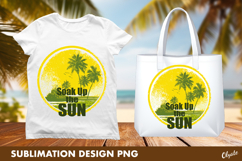 Summer Vacation Sublimation, Tropical Beach Tshirt Design Product Image 1