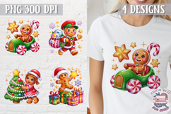 Christmas Gingerbread Man Colorful Clipart PNG Sublimation 4 Product Image 1