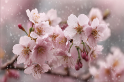 Pink Of Cherry Blossoms Background Product Image 1