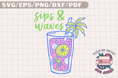 Summer Mood Beach Trendy SVG Monochrome Design Food Product Image 1