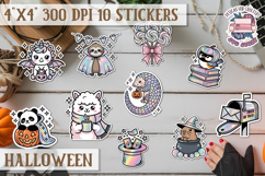 Halloween sticker Kawaii PNG pastel holographic foil Product Image 1