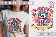 Halloween Skeleton Clipart PNG Sublimation Colored Sarcastic Product Image 1