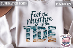 Summer Beach Sea Quote Watercolor Sublimation PNG Product Image 1