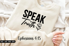 Speak Truth - Christian Sleeve T-Shirt Design Product Image 1