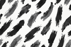Black Paint Brush Strokes on a White Background Wallpaper Product Image 1