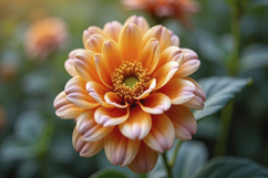 Orange Dahlia Flower Background Wallpaper Product Image 1