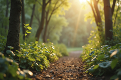 Sunlight Forest Background Wallpaper Product Image 1