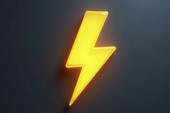 Yellow Lightning Bolt Symbol with Dark Background Wallpaper Product Image 1