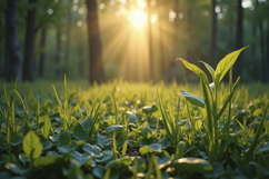 Lush Green Forest Background Wallpaper Product Image 1