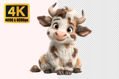 Calf Sitting Down Transparent PNG Product Image 1