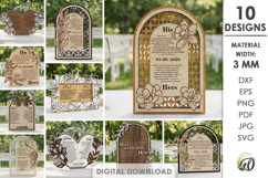 Wedding Vow Displays Bundle Laser Cut. Wedding Decor SVG Product Image 1