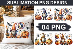 Halloween Gnome - Pillow Sublimation PNG Design Product Image 1