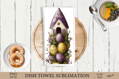 Easter Dish Towel Sublimation, Watercolor Easter PNG Product Image 1