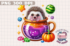 Cute Halloween Animal Autumn Sublimation design Fall KIds Product Image 1