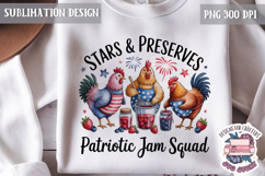 4th of July PNG Sublimation Chicken USA Patriotic Cluck Product Image 1