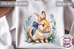 Cute Bunny and Lamb Spring Sublimation Design PNG Easter Product Image 1