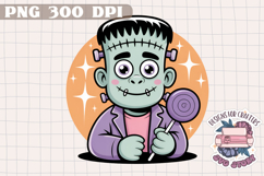 Halloween Kawaii Cute Clipart PNG Funny Ghost Design Product Image 1