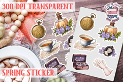 Spring sticker Cute vintage flowers Love PNG Funny Product Image 1