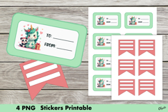 Birthday Stickers PNG, Kawaii Birthday Sticker PNG Product Image 1