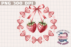 Strawberry berries PNG Sublimation Picnic Summer Product Image 1