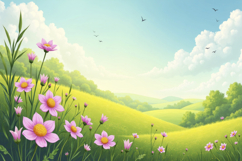 Flower Meadow Background Product Image 1