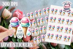 Love sticker Sheet Valentine Day Lovers Funny Sweets PNG Product Image 1