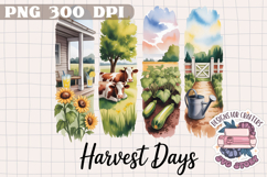 Summer Farm Brushstrokes PNG Sublimation Rustic Country Product Image 1