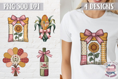 Fall Patchwork Clipart PNG Sublimation 4 Designs Product Image 1