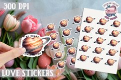 Love sticker Sheet Valentine Day Lovers Cute PNG Spice Product Image 1