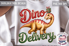 Christmas Dinosaur Funny Quote Sublimation design Tshirt Product Image 1