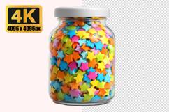 Jar Stars Confetti Mix Transparent PNG Product Image 1