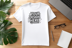 T-Shirt Mockup Bread Coffee PSD JPG Product Image 1