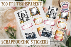 Scrapbooking sticker sheet Cute Funny PNG Watercolor School Product Image 1