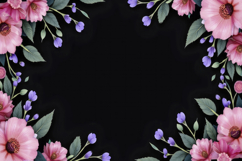Pink and Purple Flowers Background Wallpaper Product Image 1