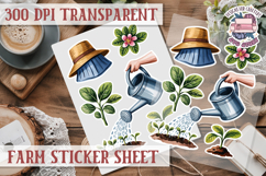 Farm sticker sheet Harvest Scrapbook PNG Vegetables Cozy Product Image 1