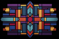 Geometric Stained Glass Background Wallpaper Product Image 1